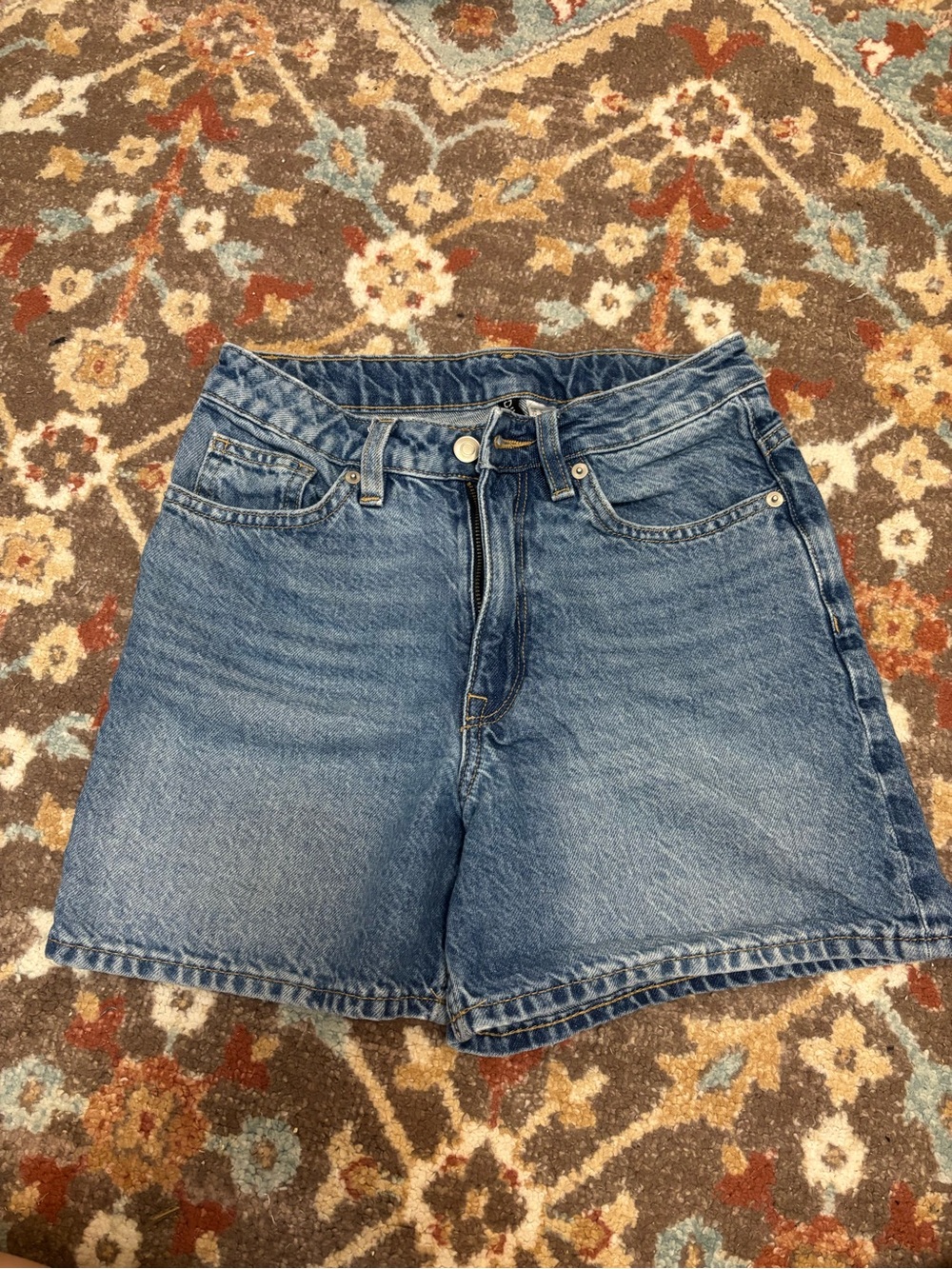 H&M Medium Blue High-Rise Denim Shorts